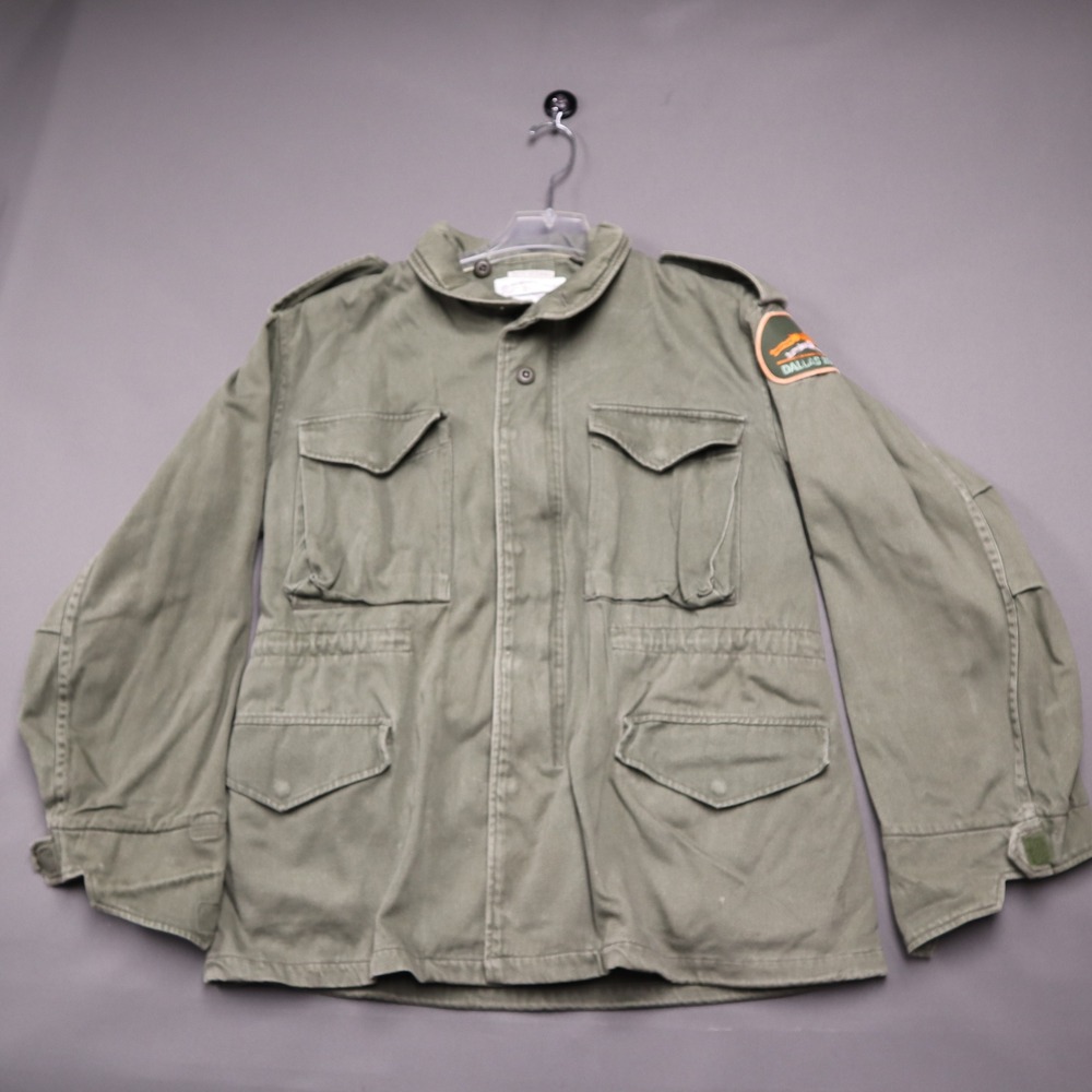 Vintage Dallas Zoo M-65 Field Jacket Mens Medium Olive Green OG-107 Utility Coat